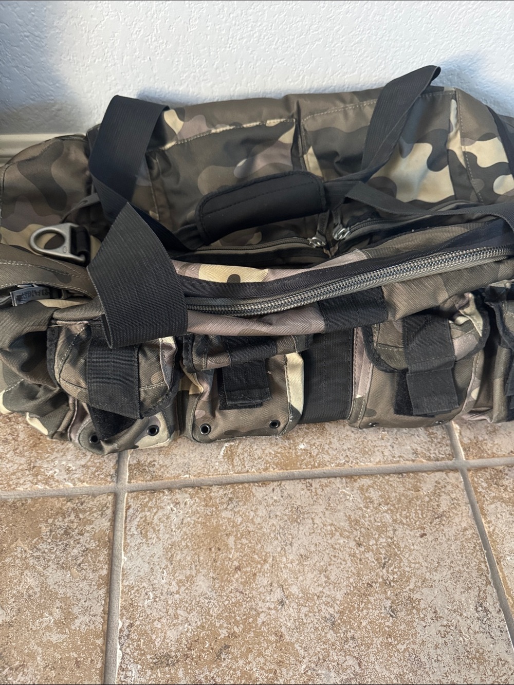 Camo Tactical Duffel Bag - Green Camouflage